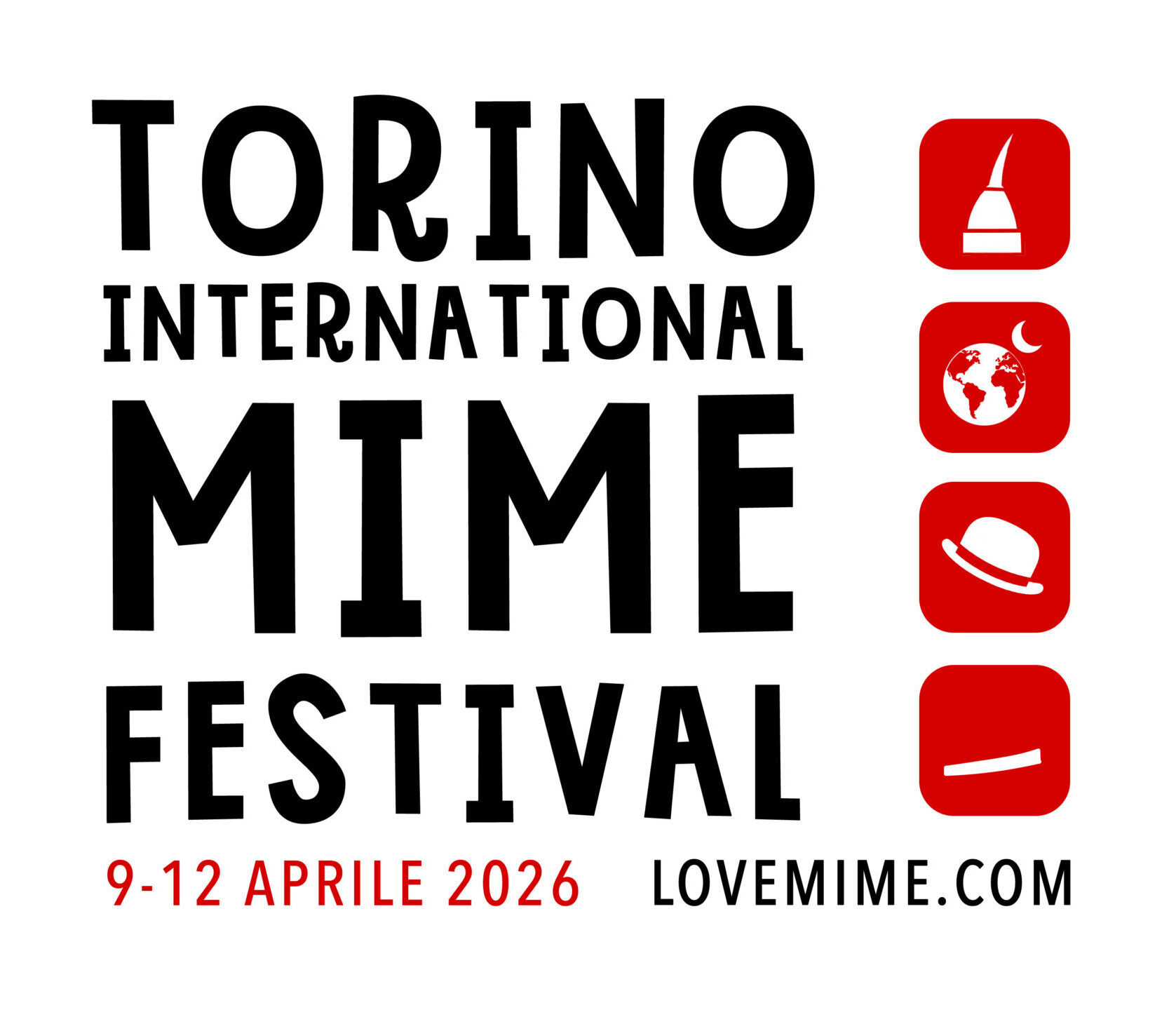 locandina mime festival 2026 - orizzontale senza loghi